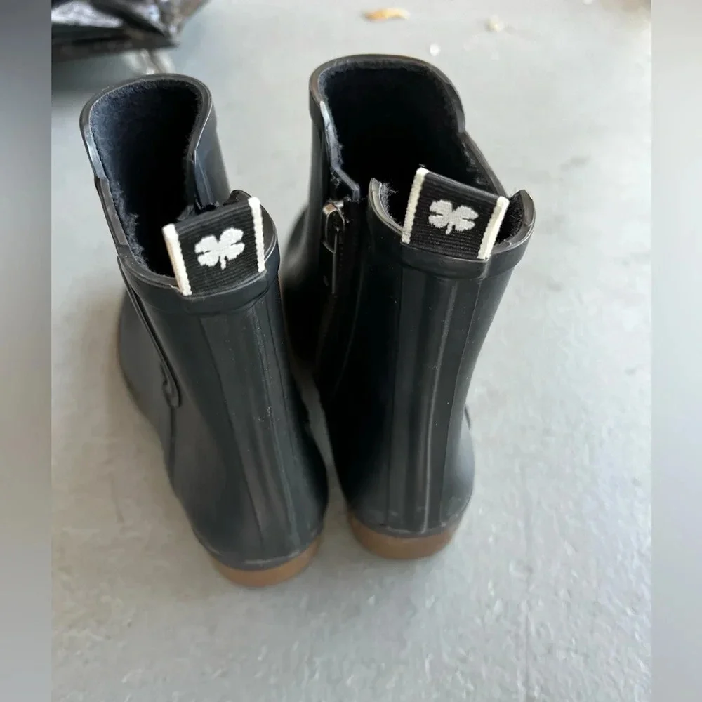 Lucky Brand Rubber Chelsea Boots - Size 7 - Black Rainboots Winter